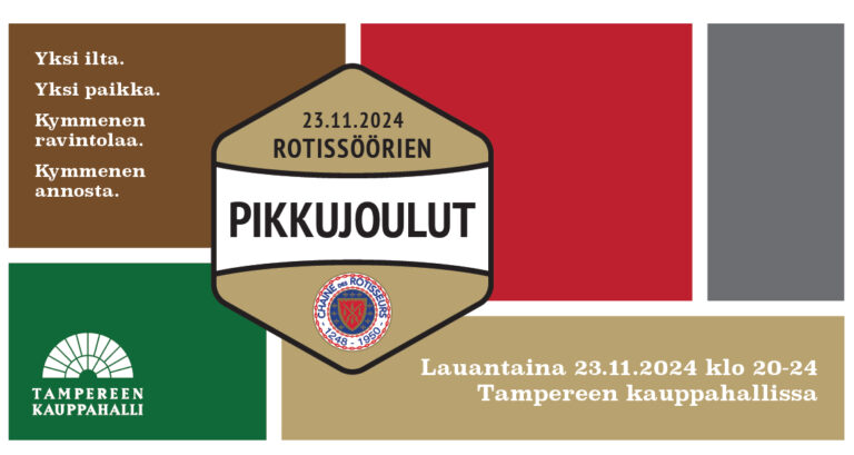 Rotissöörien pikkujoulut kauppahallissa 23.11.2024.