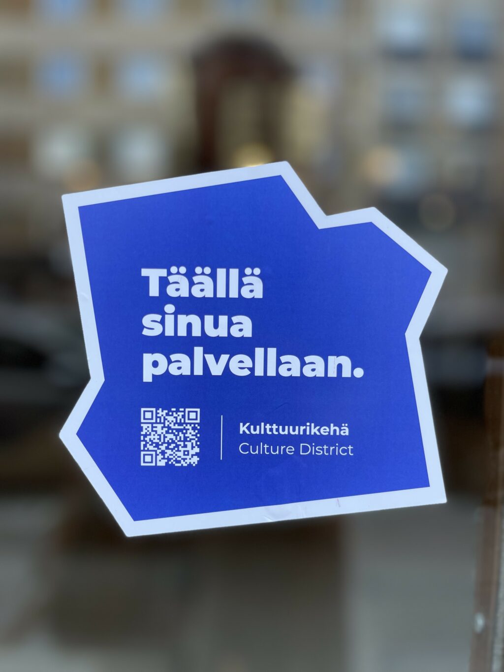 Täällä sinua palvellaan Kulttuurikehä tarra.